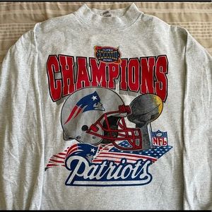 Patriots Super Bowl champion mock neck long sleeve